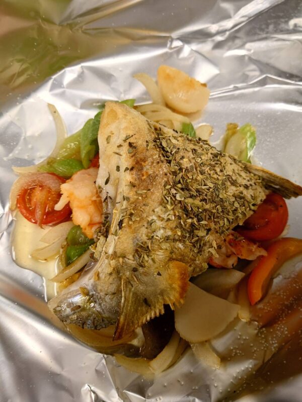 ぶりカマのスパイスオイル焼き