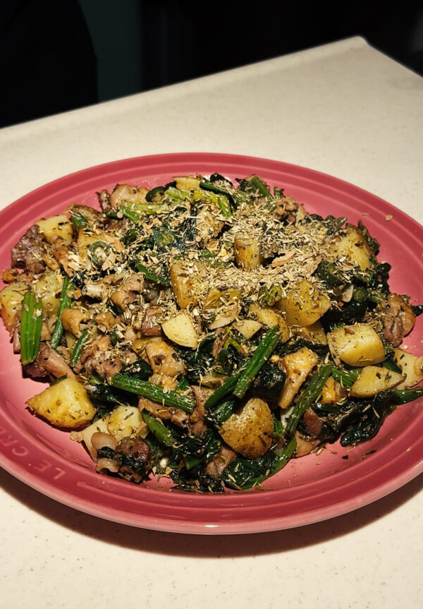 アルサグ～じゃがいもとほうれん草のスパイス炒め～